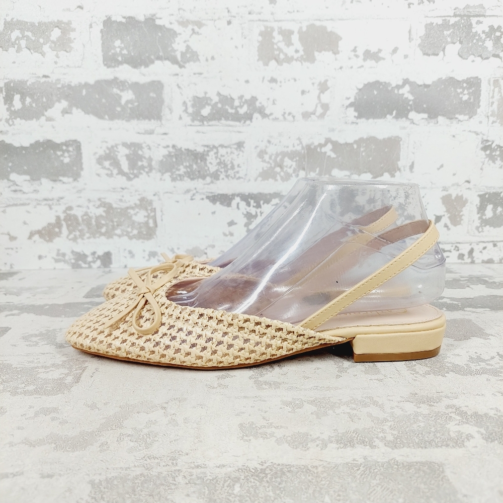 Catherine Malandrino Beige Woven Flats